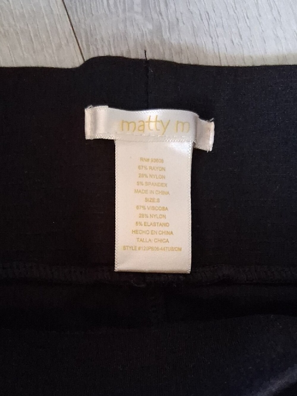 Matty M Black Skinny Ponte Knit Ankle Pants - Picture 2 of 4